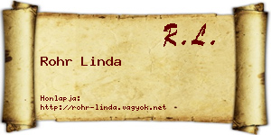 Rohr Linda névjegykártya